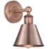 Smithfield 10"High Antique Copper Sconce With Antique Copper Shade
