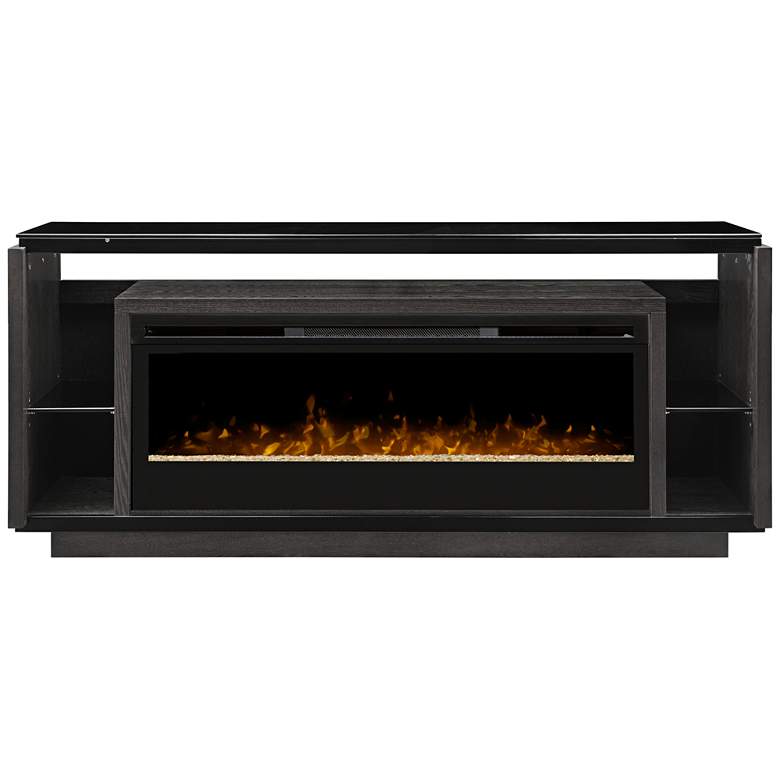 Image 1 Smoke Gray Media Console Electric Firebox with Remote