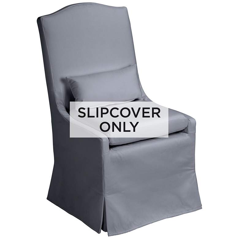 Image 1 Smokey Blue Fabric Slipcover for Juliete Collection Dining Chairs