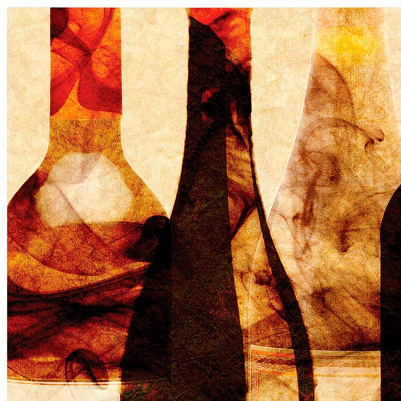 Image 3 Smokey Wine 3 41 1/2" Square Free Floating Glass Wall Art more views