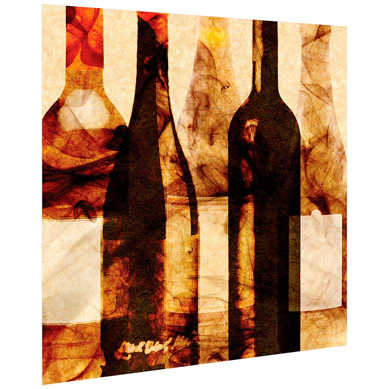 Image 4 Smokey Wine 3 41 1/2" Square Free Floating Glass Wall Art more views