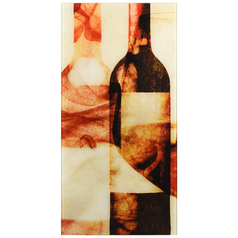 Image 1 Smokey Wine I A" Frameless Reverse Printed Tempered Art Glass Wall Art