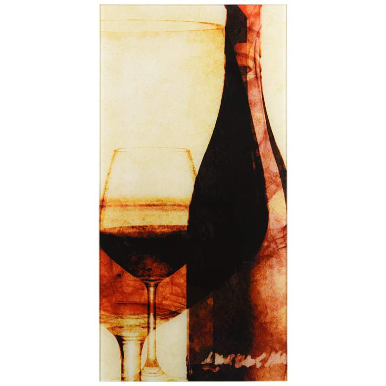 Image 1 Smokey Wine I B" Frameless Reverse Printed Tempered Art Glass Wall Art