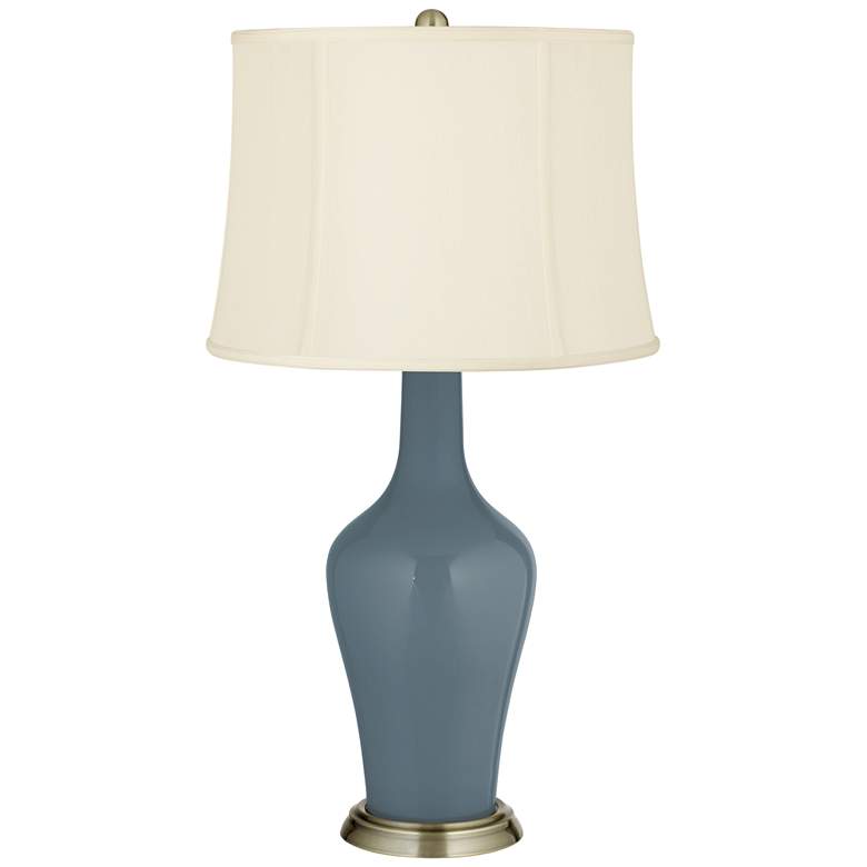 Image 2 Smoky Blue Anya Table Lamp with Dimmer