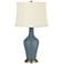 Smoky Blue Anya Table Lamp with Dimmer