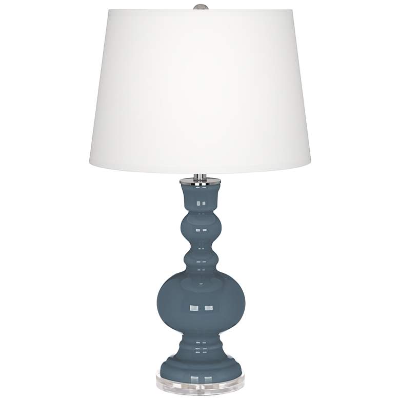 Image 2 Smoky Blue Apothecary Table Lamp with Dimmer