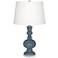 Smoky Blue Apothecary Table Lamp with Dimmer