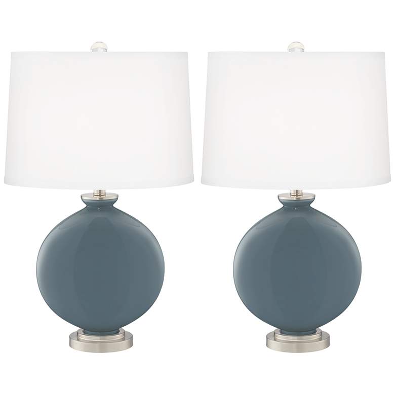 Image 2 Smoky Blue Carrie Table Lamp Set of 2