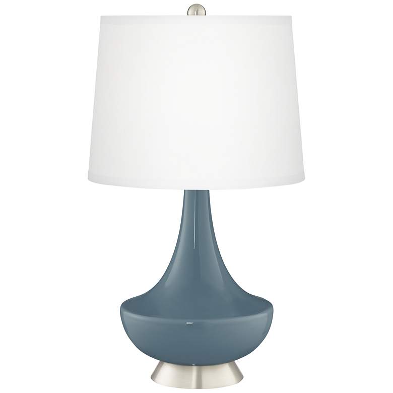 Image 2 Smoky Blue Gillan Glass Table Lamp