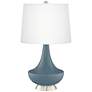 Smoky Blue Gillan Glass Table Lamp