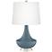 Smoky Blue Gillan Glass Table Lamp