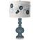 Smoky Blue Rose Bouquet Apothecary Table Lamp