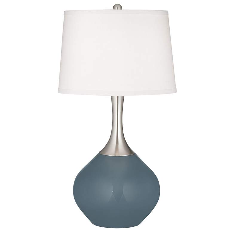 Image 2 Smoky Blue Spencer Table Lamp with Dimmer
