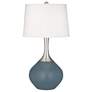 Smoky Blue Spencer Table Lamp with Dimmer
