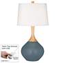 Smoky Blue Wexler Table Lamp with Dimmer