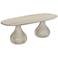 Smooch 86 1/2"W Faux Travertine Indoor/Outdoor Dining Table