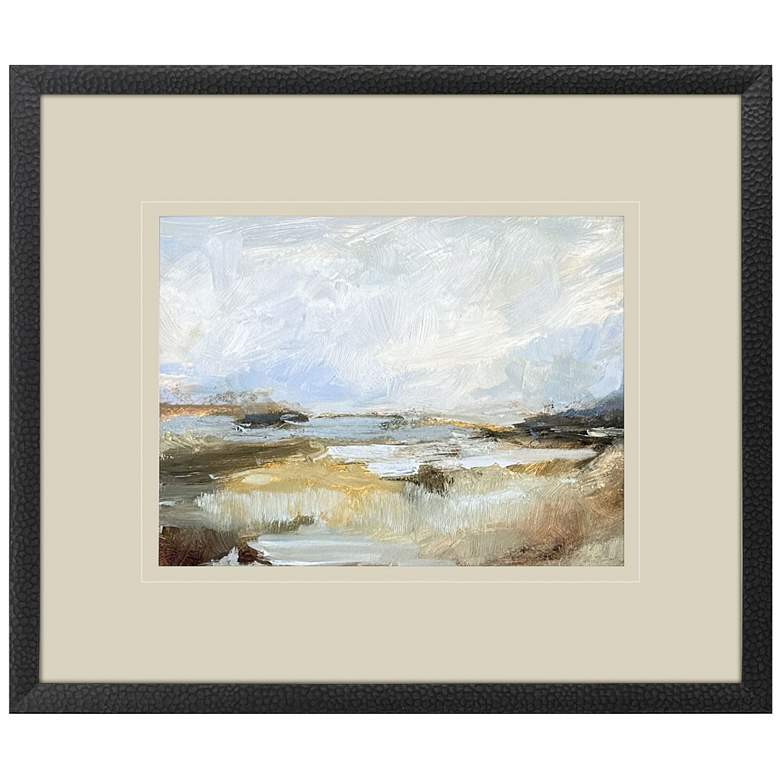 Image 1 Smudged Coastline II 39"W x 33"H Framed Wall Art