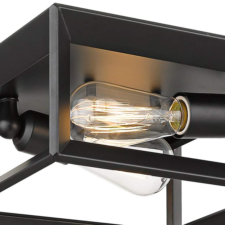 Image 2 Smyth 11 1/2" Wide Matte Black 2-Light Ceiling Light more views