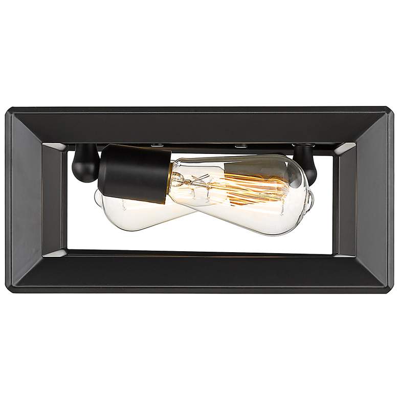 Image 3 Smyth 11 1/2" Wide Matte Black 2-Light Ceiling Light more views