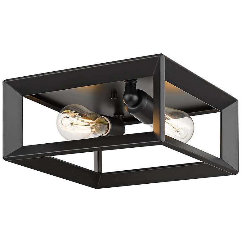 Image 5 Smyth 11 1/2" Wide Matte Black 2-Light Ceiling Light more views