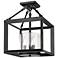 Smyth 11 3/4" Wide Matte Black 3-Light Ceiling Light