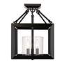 2_Smyth 11 3/4" Wide Matte Black 3-Light Ceiling Light more views