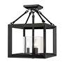 3_Smyth 11 3/4" Wide Matte Black 3-Light Ceiling Light more views
