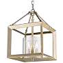 Smyth 11 3/4" Wide White Gold 3-Light Chandelier with Clear Glass