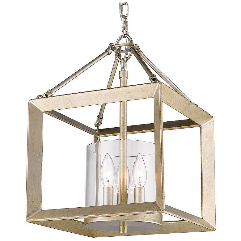 Image 1 Smyth 11 3/4" Wide White Gold 3-Light Chandelier with Clear Glass