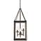 Smyth 12" Wide Gunmetal Bronze Cage Pendant