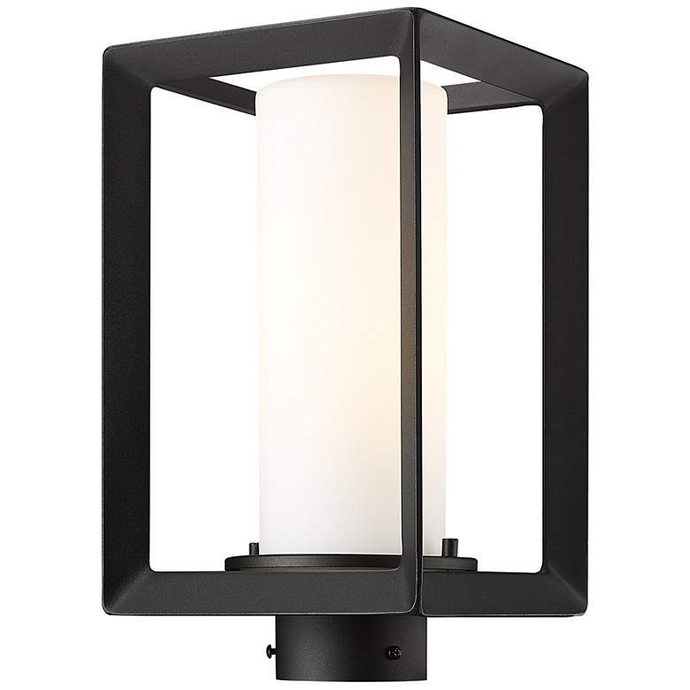 Image 2 Smyth 13 1/4" High Black Rectangular Outdoor Post Light