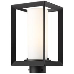 Smyth 13 1/4" High Black Rectangular Outdoor Post Light