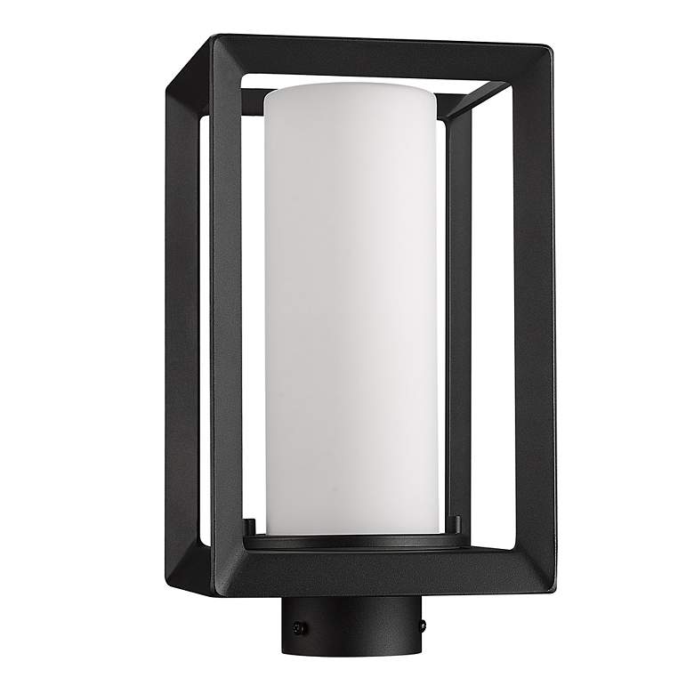 Image 4 Smyth 13 1/4" High Black Rectangular Outdoor Post Light more views