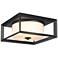 Smyth 13 1/4" Wide Natural Black and Opal Glass Outdoor Ceiling Light