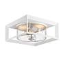 Thumbnail4 of Smyth 13 1/4" Wide Outdoor Flush Mount in Natural White with Seeded Gl more views