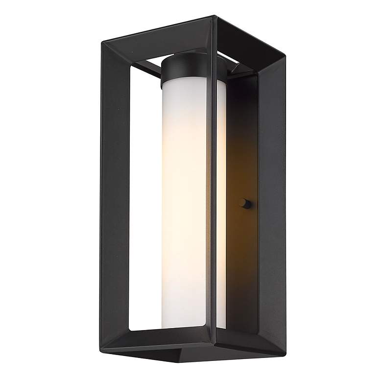 Image 4 Smyth 14" High Natural Black Opal Glass Outdoor Wall Light more views