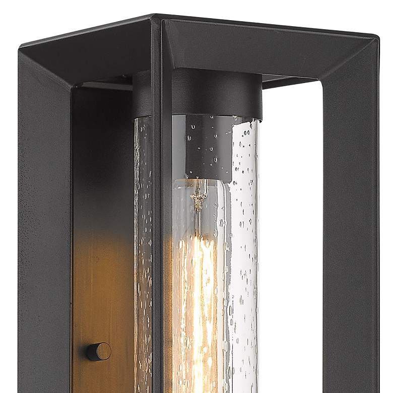 Image 3 Smyth 14" High Natural Black Seeded Glass Outdoor Wall Light more views