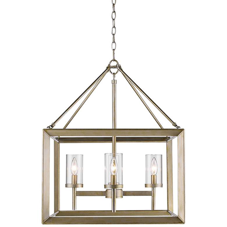 Image 2 Smyth 21" Wide White Gold 4-Light Chandelier