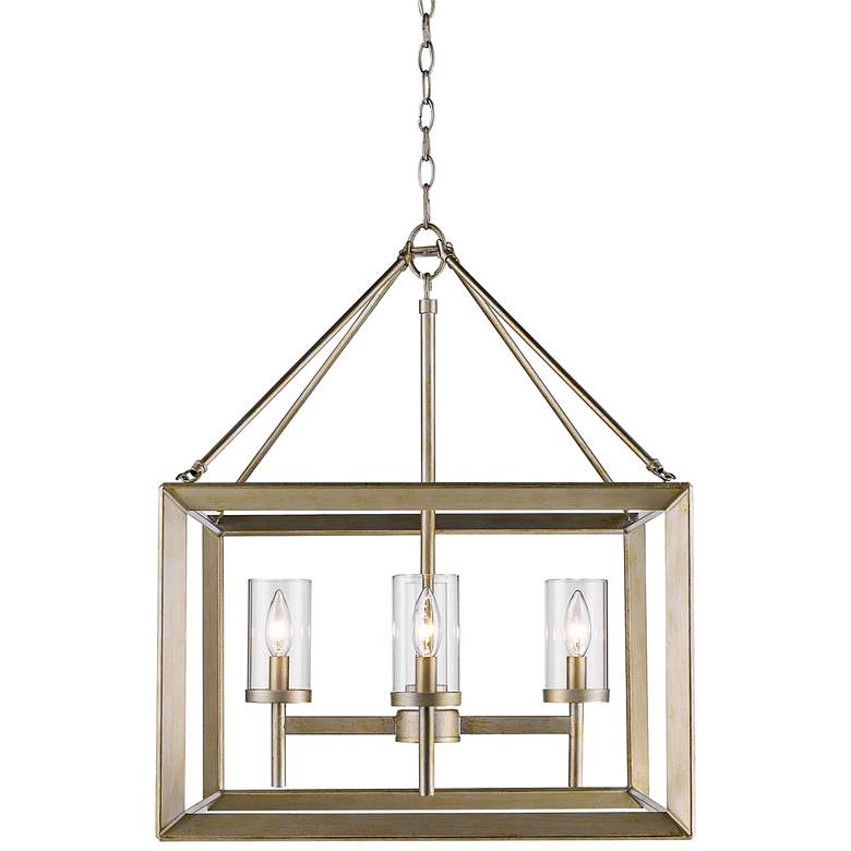 Image 2 Smyth 21 inch Wide White Gold 4-Light Chandelier