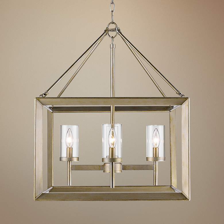 Image 1 Smyth 21 inch Wide White Gold 4-Light Chandelier