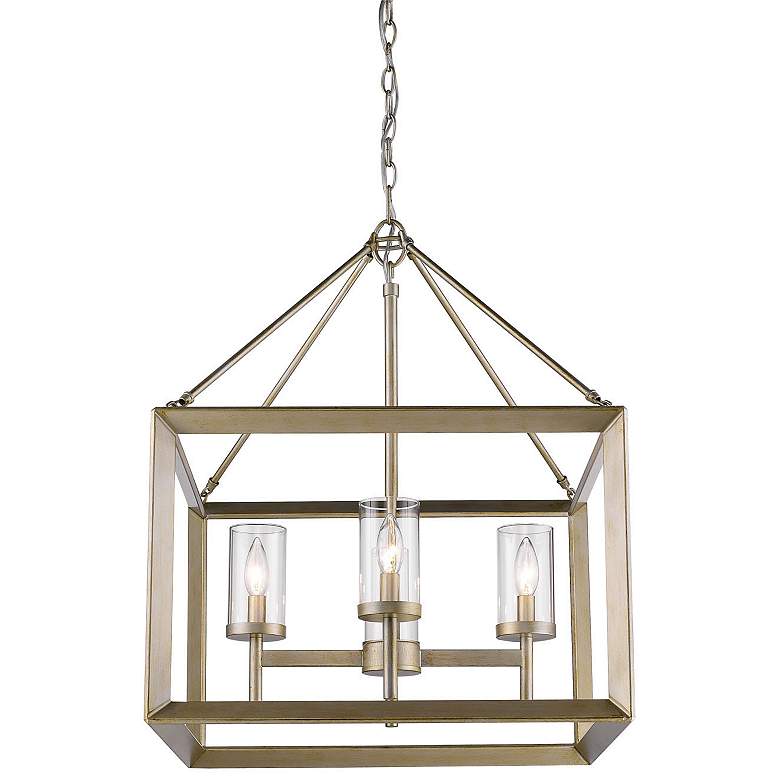 Image 4 Smyth 21" Wide White Gold 4-Light Chandelier more views