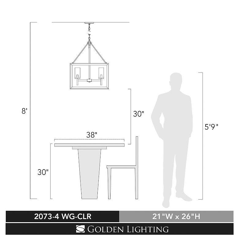 Image 5 Smyth 21" Wide White Gold 4-Light Chandelier more views