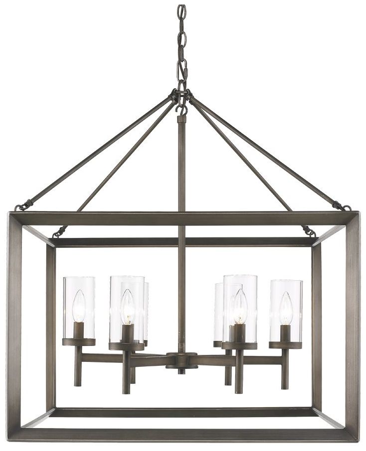 Smyth 26 3/4" Wide Gunmetal Bronze Cage Chandelier 6R004 Lamps Plus