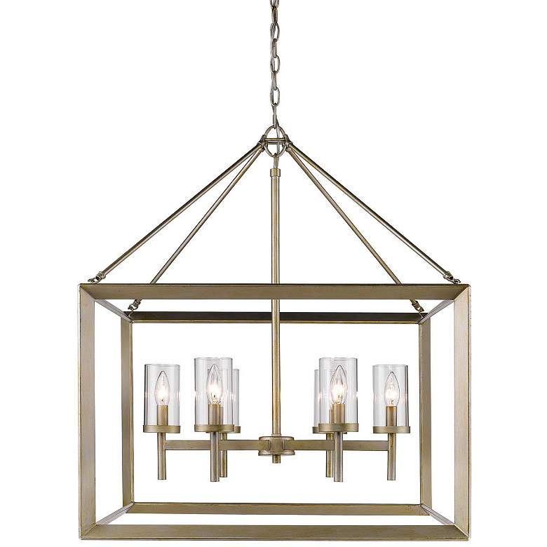 Smyth 26 3/4&quot; Wide White Gold 6-Light Chandelier more views