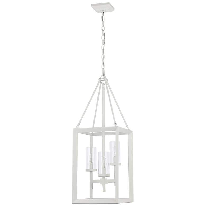 Image 2 Smyth 3-Light Pendant in Natural White with Clear Glass more views
