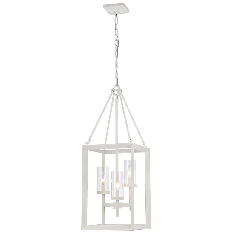 Image 3 Smyth 3-Light Pendant in Natural White with Clear Glass more views