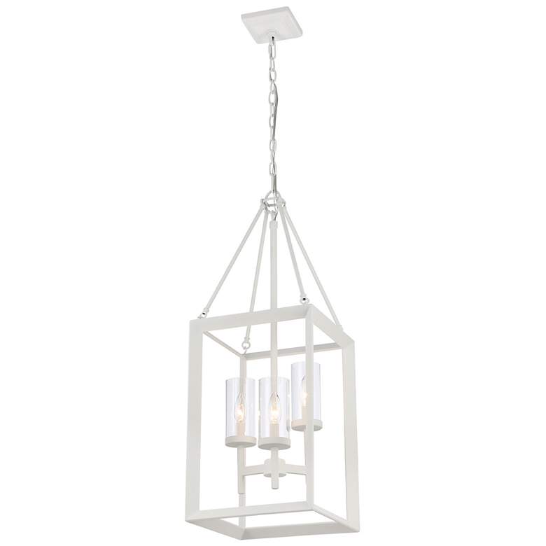 Image 4 Smyth 3-Light Pendant in Natural White with Clear Glass more views