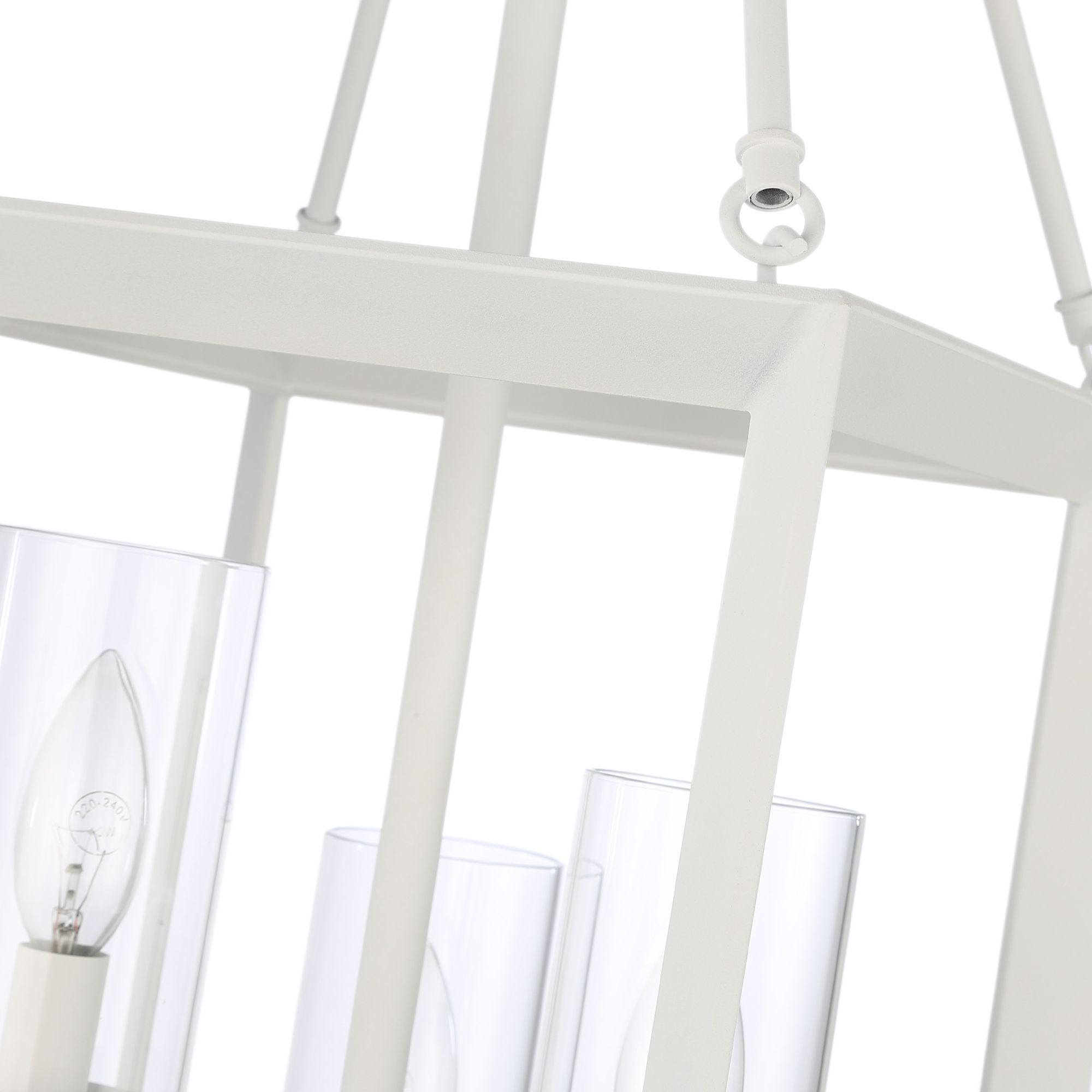 Smyth 3-Light Pendant in Natural White with Clear Glass