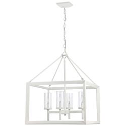 Smyth 4-Light Chandelier in Natural White with Clear Glass