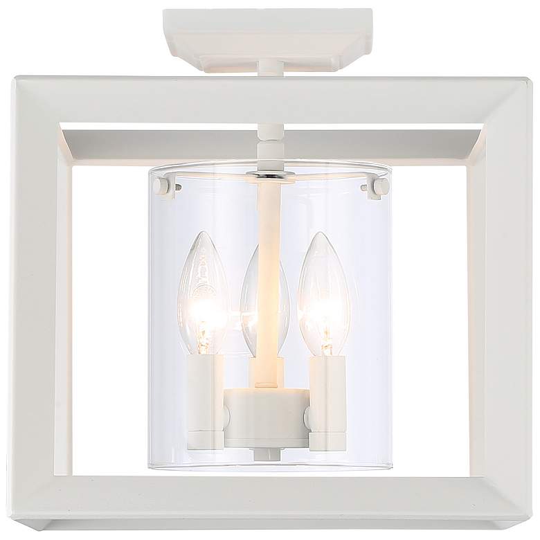 Image 5 Smyth 4-Light Chandelier in Natural White with Clear Glass more views